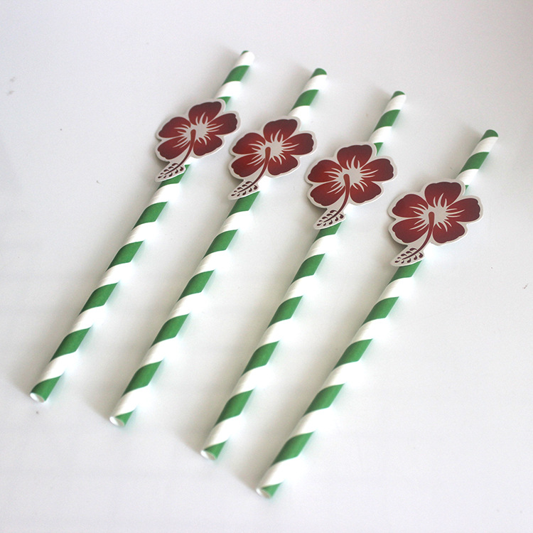 Ocean series of parties paper straw with card, drinking straw