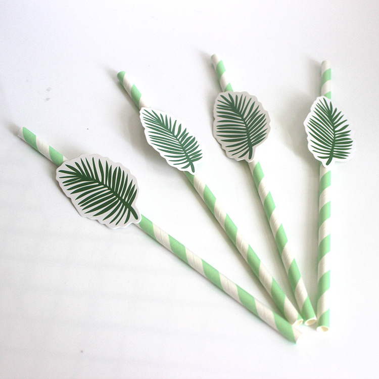 Ocean series of parties paper straw with card, drinking straw
