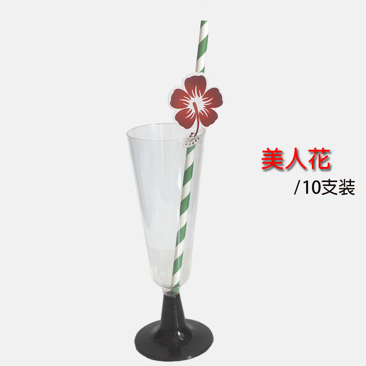 Ocean series of parties paper straw with card, drinking straw