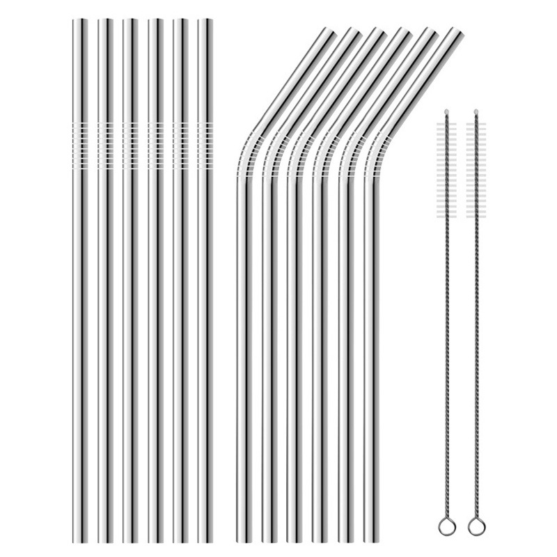 304 Stainless Steel Drinking Straw Colorful Titanium-Plated Milk Tea Straw Cross-Border Straw Factory Wholesale