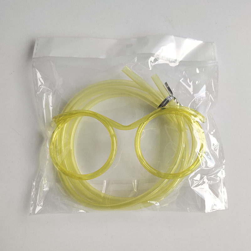 Creative Glasses Straw Funny Children&#039;s Cartoon Shape Lengthened Lazy Drinking Artifact Artistic Straw Cute Beard Straw