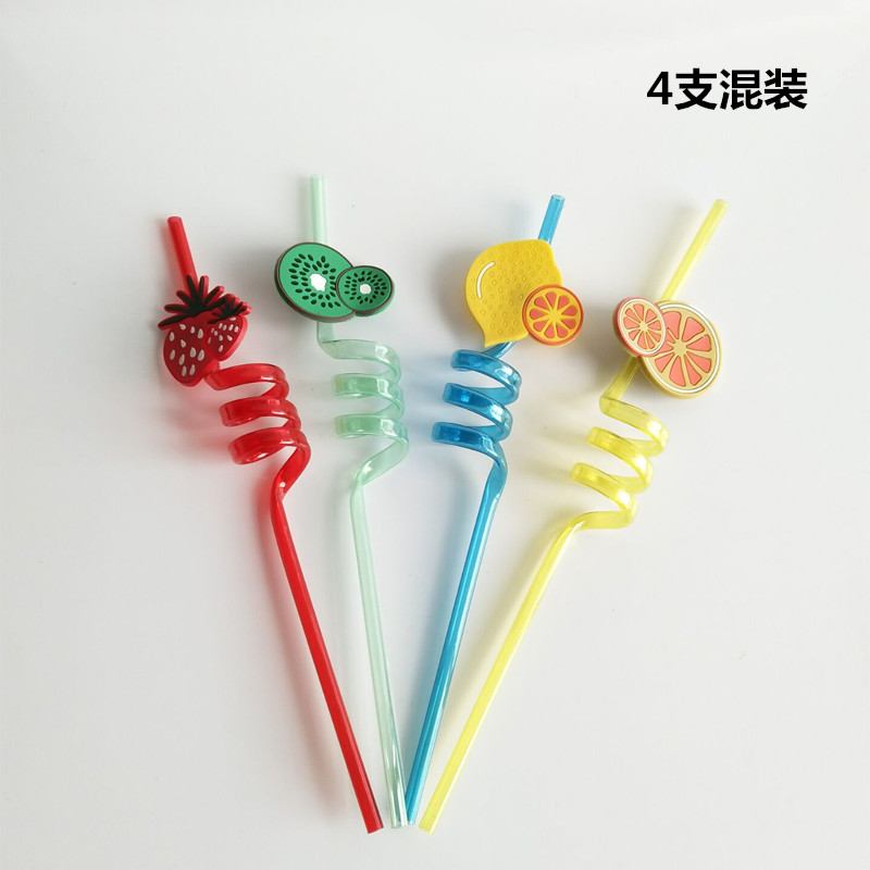 Creative Glasses Straw Funny Children's Cartoon Shape Lengthened Lazy Drinking Artifact Artistic Straw Cute Beard Straw