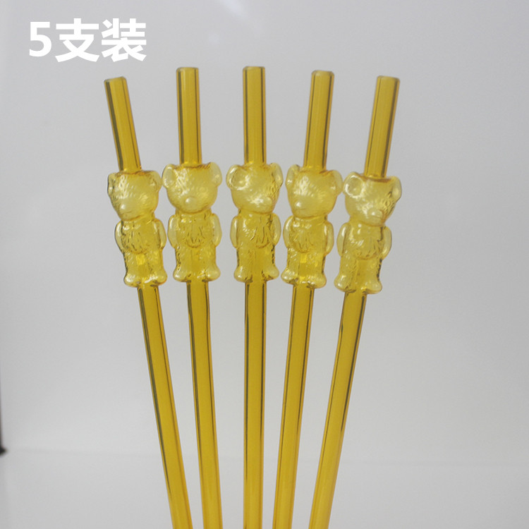 Creative Glasses Straw Funny Children's Cartoon Shape Lengthened Lazy Drinking Artifact Artistic Straw Cute Beard Straw