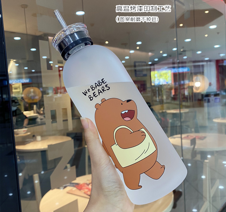 Factory Direct Large Capacity 1000ml Plastic Drinking Straw Unisex Student Korean Cute Cup Ins Portable Factory Direct Large Capacity 1000ml Plastic Drinking Straw Unisex Student Korean Cute Cup Ins Portable