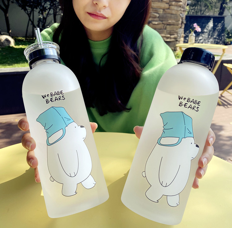 Factory Direct Large Capacity 1000ml Plastic Drinking Straw Unisex Student Korean Cute Cup Ins Portable Factory Direct Large Capacity 1000ml Plastic Drinking Straw Unisex Student Korean Cute Cup Ins Portable