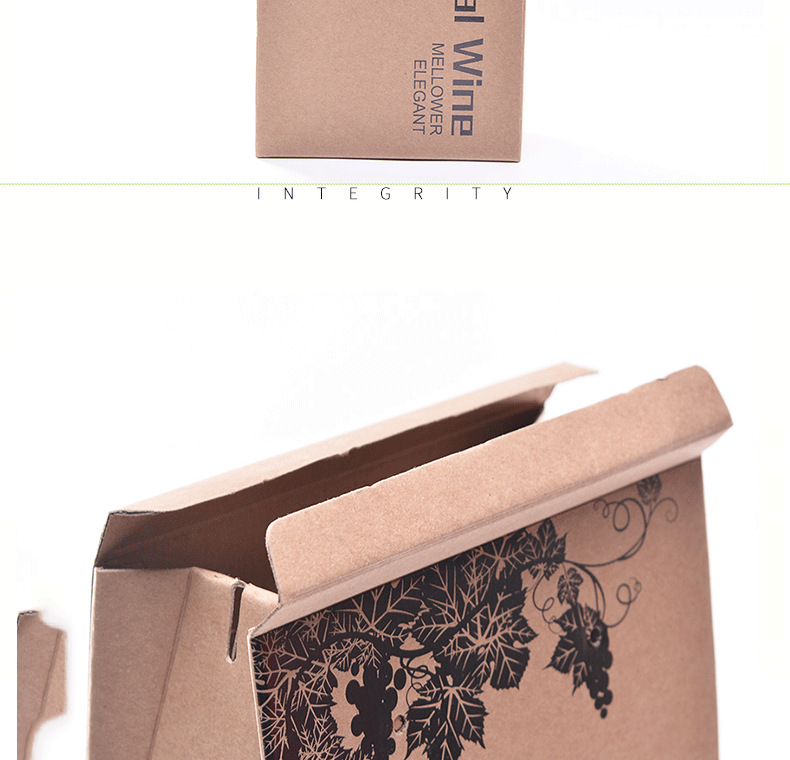 The Custom red wine carton two gift bags wrapped in paper bags wine box spot corrugated color box can be customized white wine box The Custom red wine carton two gift bags wrapped in paper bags wine box spot corrugated color box can be customized white wine box