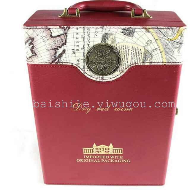 Medium and high grade new rectangular red wine box gift box Medium and high grade new rectangular red wine box gift box