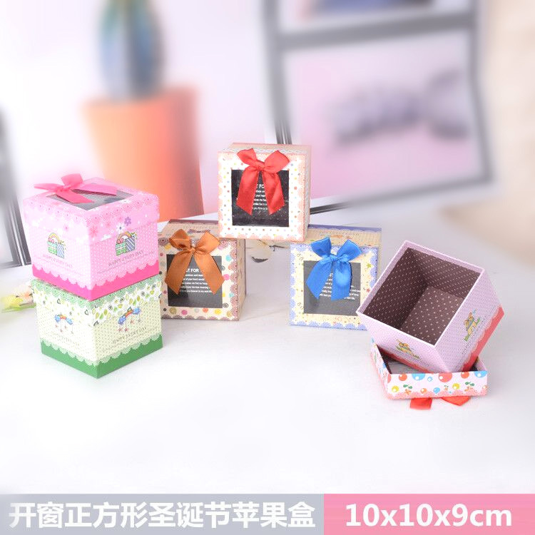 Wholesale square Korean lovely fashion gift box creative square Christmas apple box gift box