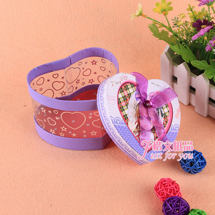 Lovely heart apple box fashionable creative gift box transparent heart box