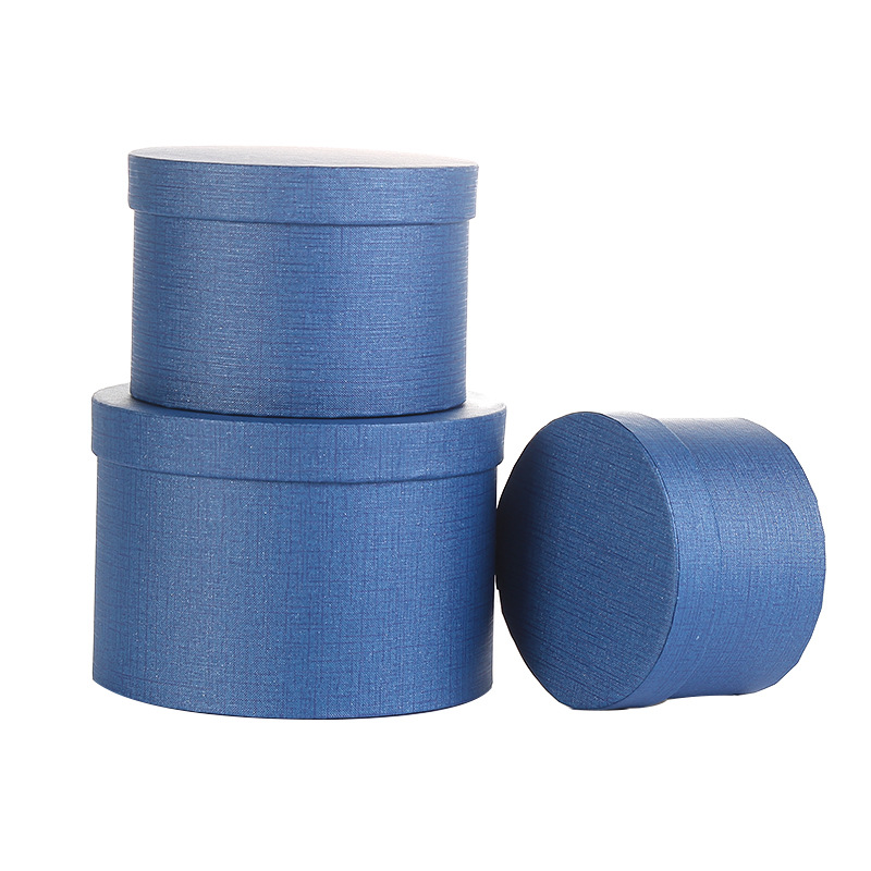 Round Gift Box Hand-Held Leather Flower Pot Flower Box Hand-Held Gift Box Rose Bouquet Box Apple Box