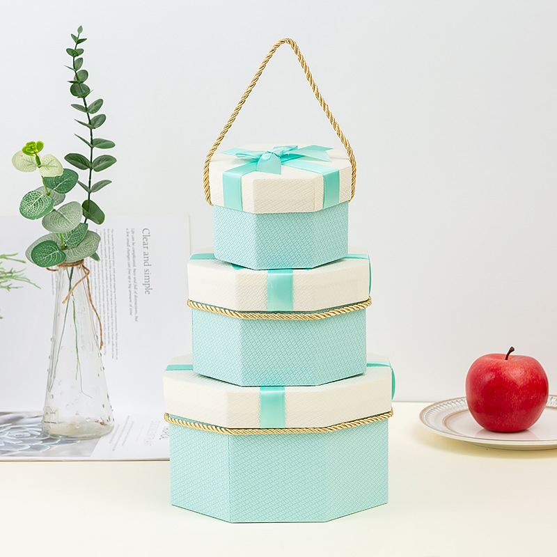 Creative Octagon Box Wedding Gift Apple Box Octagonal Gift Box Lipstick Cup Gift Box in Stock