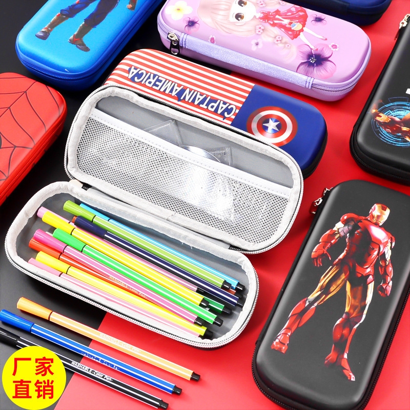 Factory Direct Sales Eva Stationery Box Multi-Function Mass Cartoon Pupils&#039; Pencil Box Children&#039;s Stationery Box Wholesale