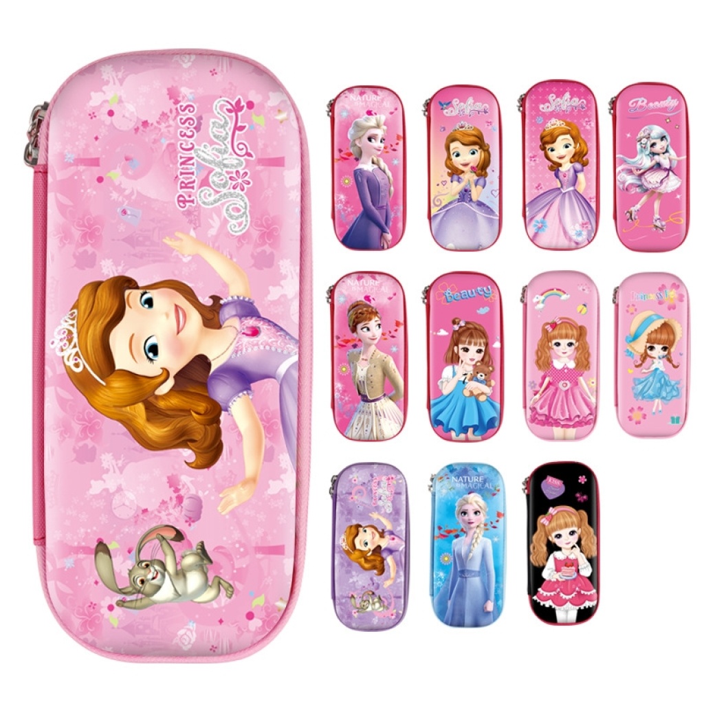 Cartoon Children Sofia Ice and Snow Girl Eva Bag Stationery Box Large Capacity Pencil Case Hard Shell Pencil Case Logo Customization Cartoon Children Sofia Ice and Snow Girl Eva Bag Stationery Box Large Capacity Pencil Case Hard Shell Pencil Case Logo Customization
