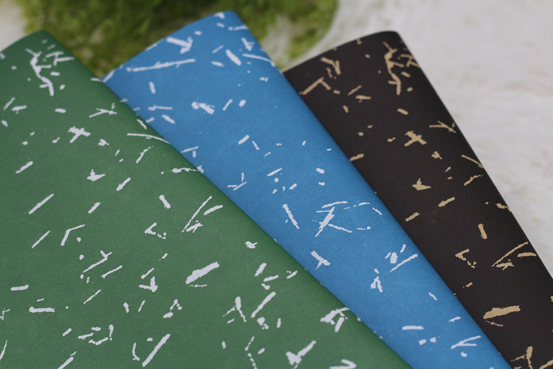 Design with mixed pattern of thick blue original paper kraft paper logo wrapping paper gift paper