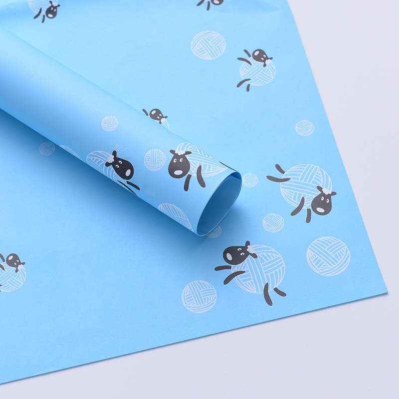 Shunqing new cartoon lang green paper kraft paper flowers wrapping paper bouquet gift wrapping paper paper