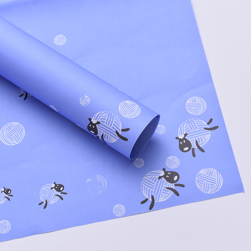 Shunqing new cartoon lang green paper kraft paper flowers wrapping paper bouquet gift wrapping paper paper