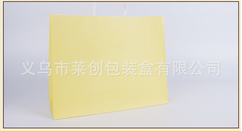 Manufacturers direct spot paper leather handbag pure color environmental protection kraft paper clothing shopping bag production wholesale