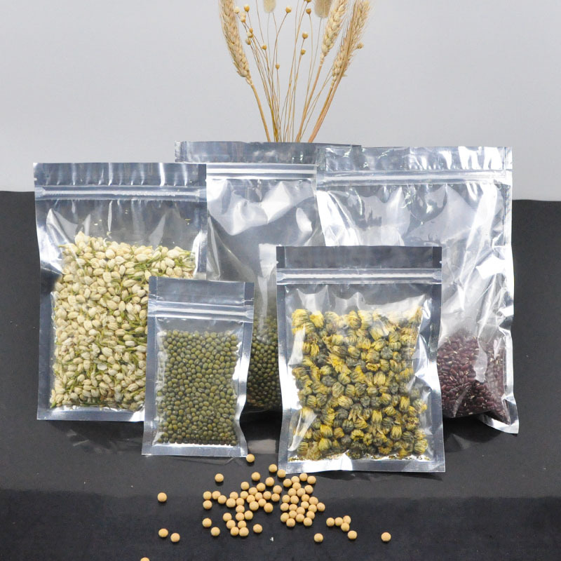 Manufacturers direct Yin - Yang, aluminum foil bag flat flat grain medlar jujube food packaging bag translucent zifeng