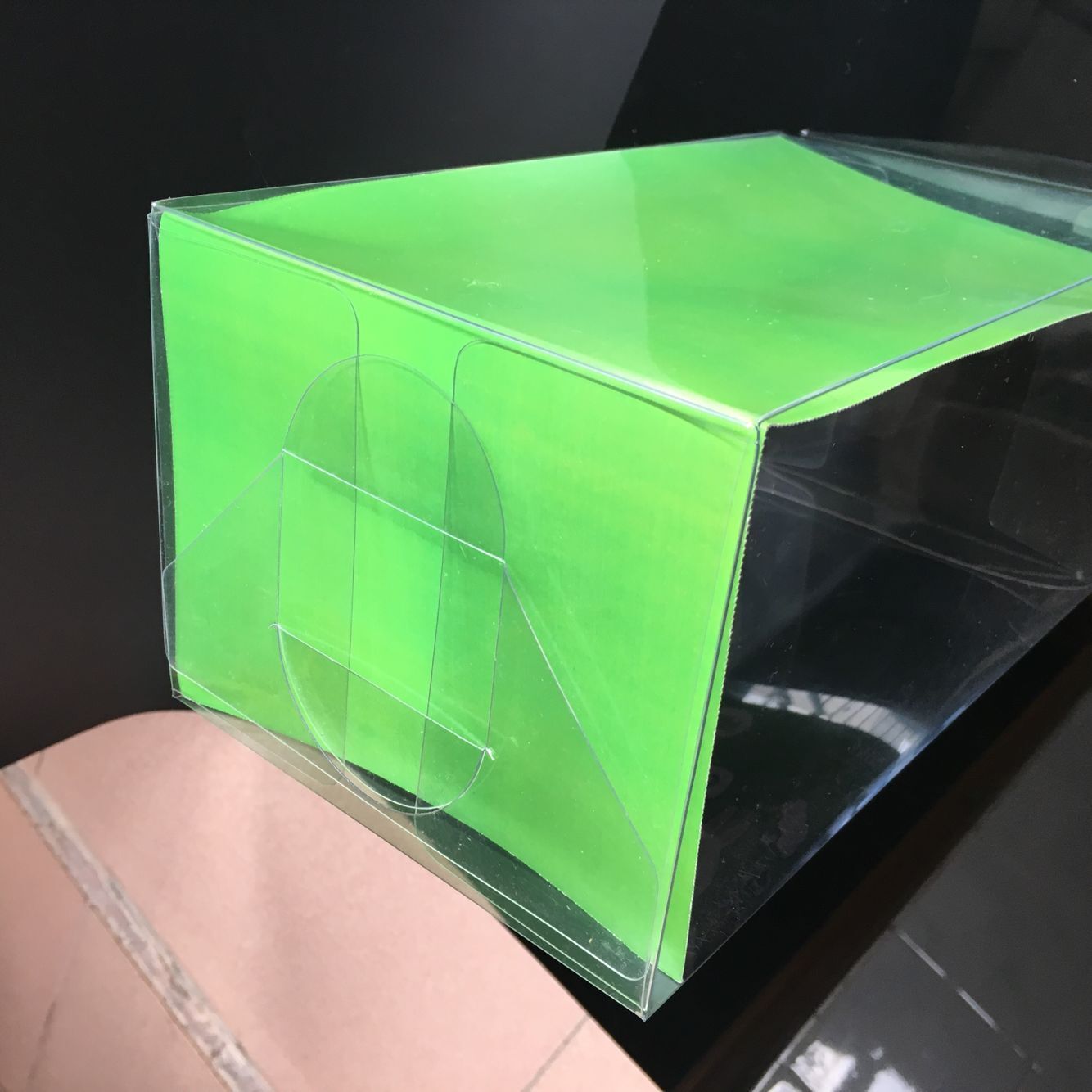 Transparent pet box folding box pet gift box set box customized
