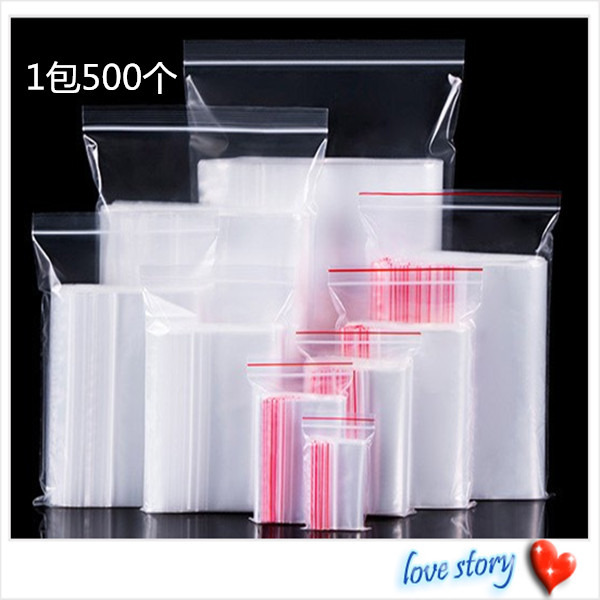 PE transparent self-sealing bag 9*13cm*8 silk seal plastic bag small size crisper food bag packaging bag wholesale