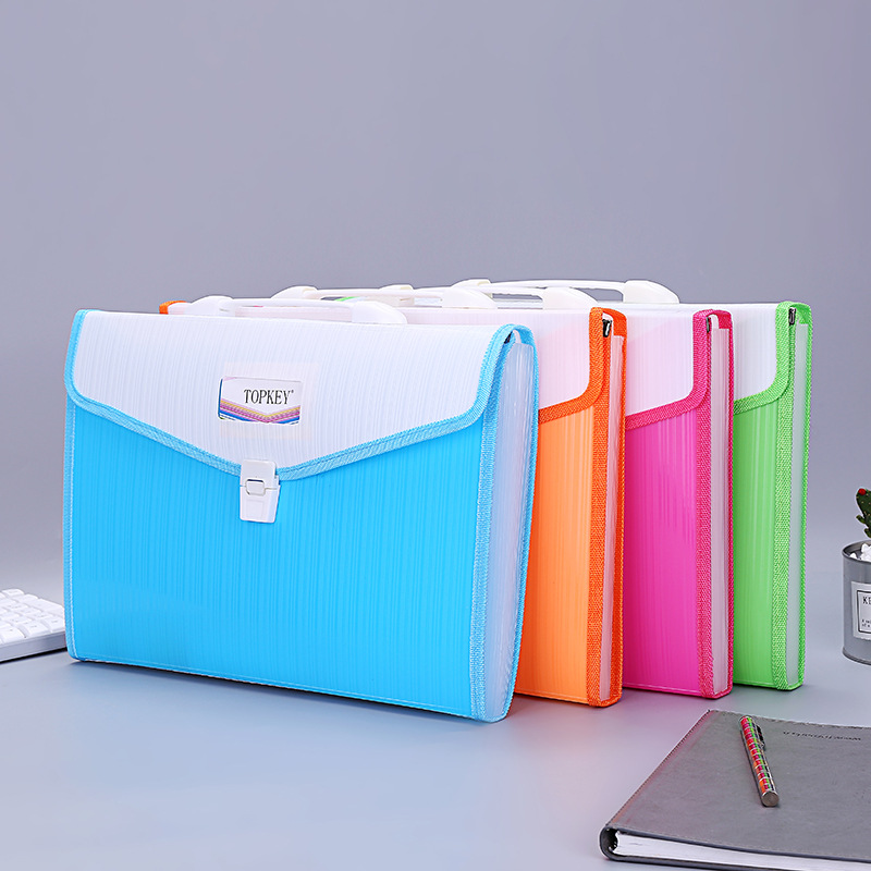 Organ bag with 13 compartments, multi-layer inset folder, female student examination paper bag, food bag