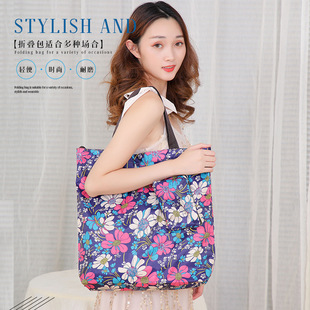 Shopping Bag Foldable Supermarket Food Bag Shoulder Portable Large Thick Buggy Bag Large Capacity Ecofriendly Bag