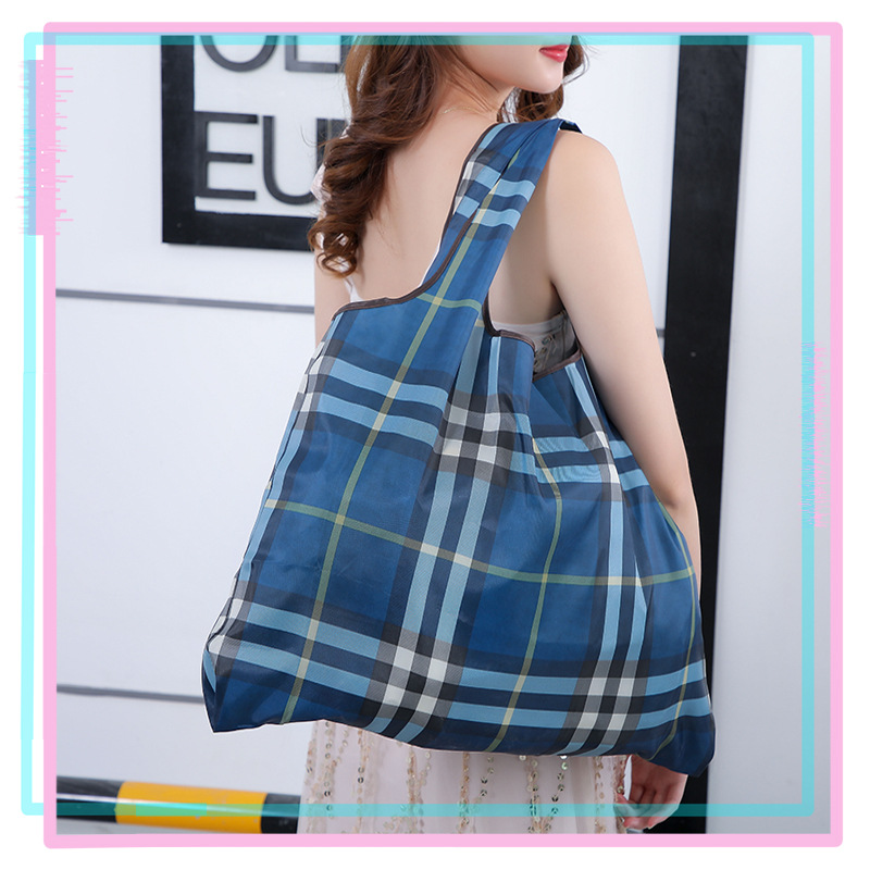 Shopping Bag Foldable Supermarket Food Bag Shoulder Portable Large Thick Buggy Bag Large Capacity Ecofriendly Bag