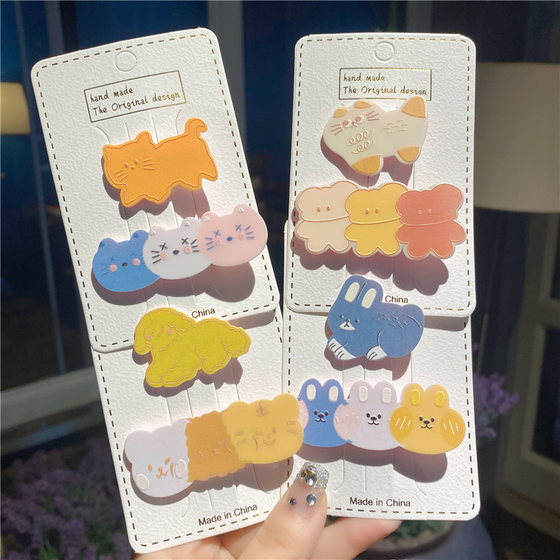 Girls' Cartoon Animal Clip Hairware Baby Broken Hair Hairpin Children's Summer Hair Accessories Barrettes Card Female Girls' Cartoon Animal Clip Hairware Baby Broken Hair Hairpin Children's Summer Hair Accessories Barrettes Card Female