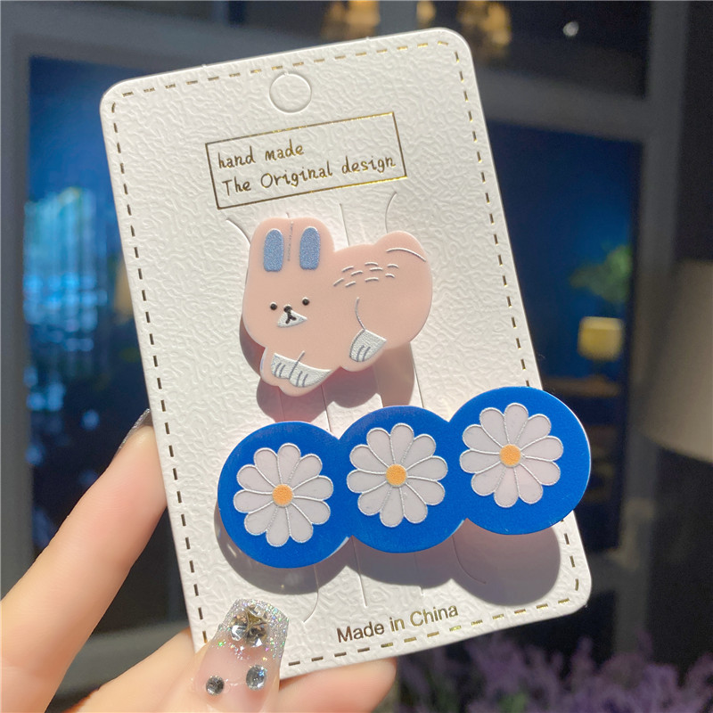 Girls&#039; Cartoon Animal Clip Hairware Baby Broken Hair Hairpin Children&#039;s Summer Hair Accessories Barrettes Card Female