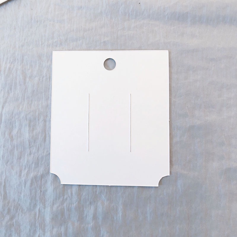 100 Korean-Style Embossed Paper Card Hairpin Hairclip Simple Jewelry Hairpin Children&#039;s Hair Accessories Card Packaging White Cardboard