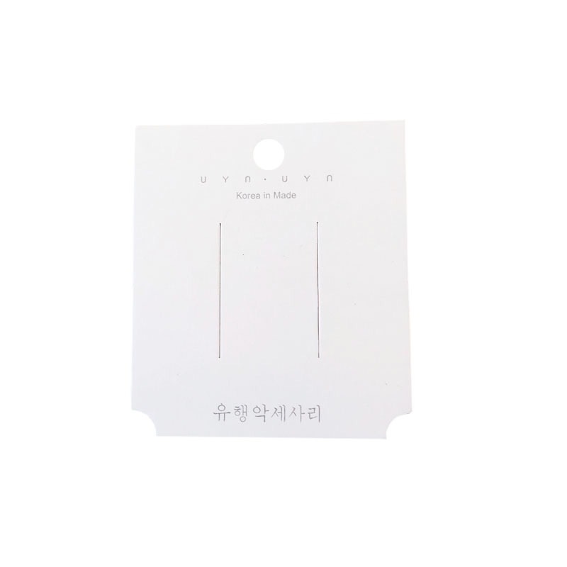100 Korean-Style Embossed Paper Card Hairpin Hairclip Simple Jewelry Hairpin Children&#039;s Hair Accessories Card Packaging White Cardboard