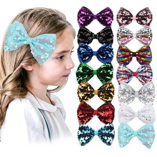 Cross-Border Hot 5-Inch JoJo Bow Barrettes Set 6 Colors One Card Children's Hairpin Headdress European and American Hair Accessories