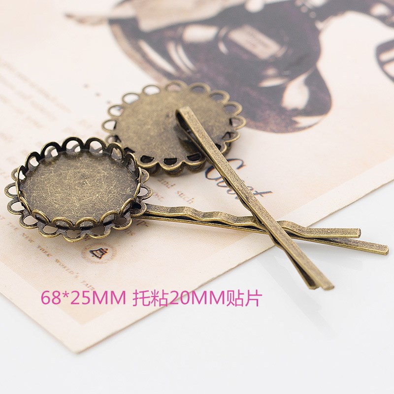Complex Classical Copper Material Hollow Out Laminate Court Distressed Hairpin Barrettes Duck Tongue Clamp Card Side Clip Clip Clamp