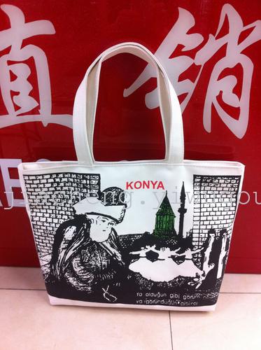 Factory direct coated cotton bag cotton bags Eiffel zipper nonwoven advertisement bags