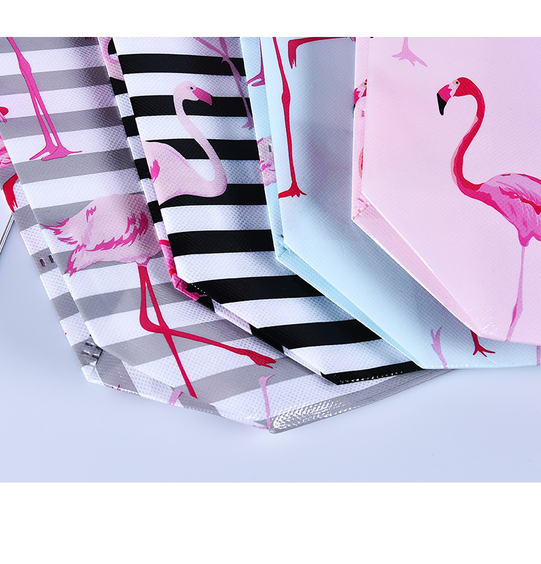 Laminated Non-Woven Bag Cartoon Flamingo Bag Nonwoven Fabric re ya dai Stereoscopic Bags Currently Available Wholesale Laminated Non-Woven Bag Cartoon Flamingo Bag Nonwoven Fabric re ya dai Stereoscopic Bags Currently Available Wholesale