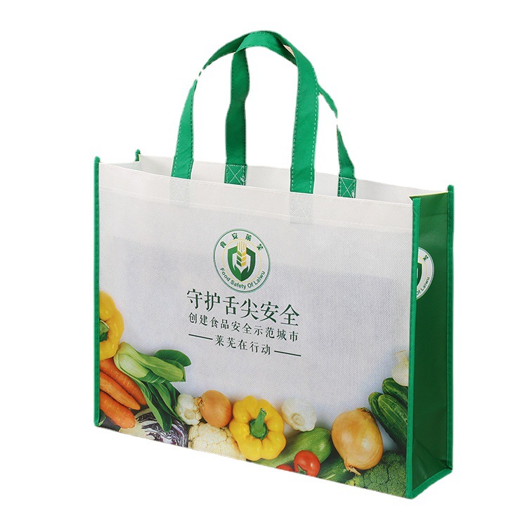 Laminated Non-Woven Bag Customized Take-out Hand-Held Packing Bags Environmental Protection Education Promotion Nonwoven Fabric Bag Customized Logo