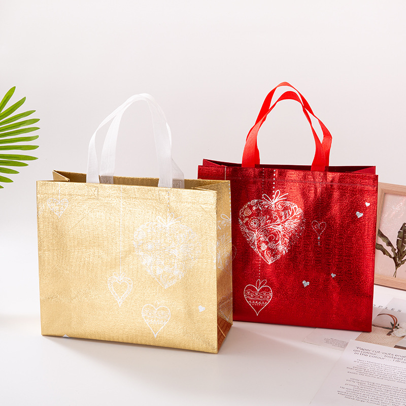 Non-Woven Handbag Nonwoven Fabric Bag Fixed Logo Advertising Non-Woven Shopping Bag Non-Woven Shoe Bags Wholesale
