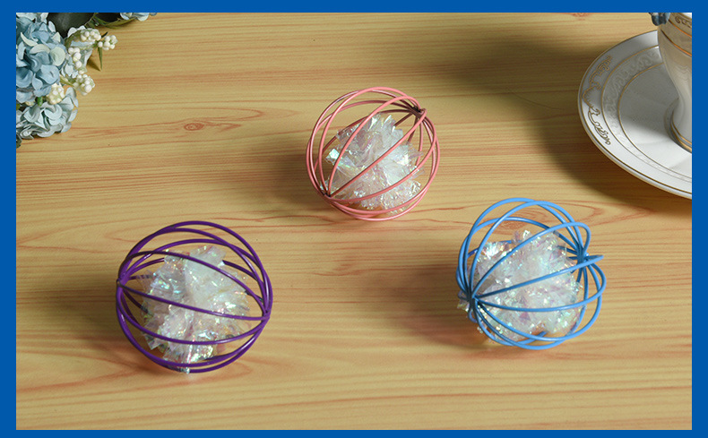 Pet Cat Toy Color Funny Cat Prisoner's Cage Ringing Paper Ball Yizhi Sound Paper Ball Laser Film Interactive Bite Toy Wholesale