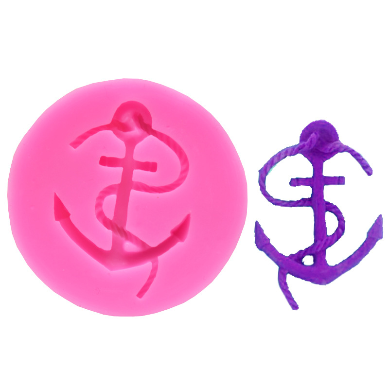 DIY mold boat anchor rope silicone mold chocolate cake mold turn sugar cake decorative mold