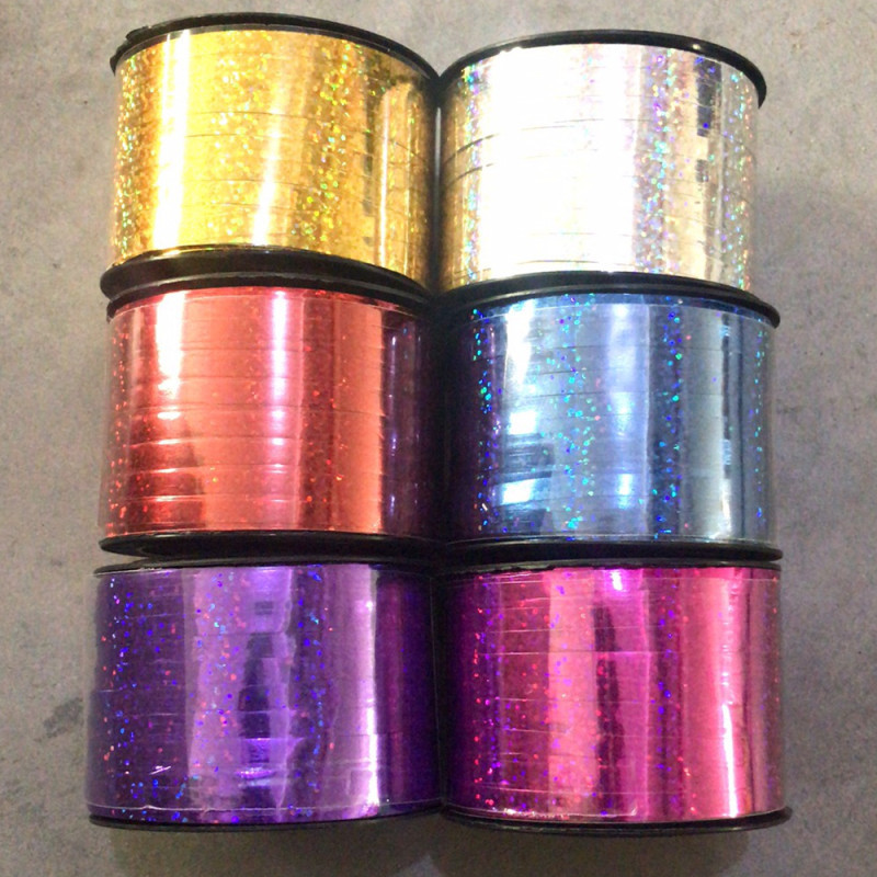 Laser Rugby Ribbon Balloon Ribbon Wedding Gifts Decoration Egg Roll Ball Ribbon Cake Rope Ribbon Reel