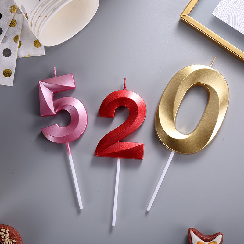5cm High Sydney Opera House Shell Golden Digital Candle Birthday Cake Candle Blister Packaging