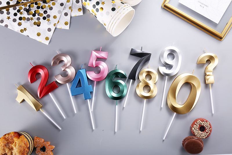 5cm High Sydney Opera House Shell Golden Digital Candle Birthday Cake Candle Blister Packaging