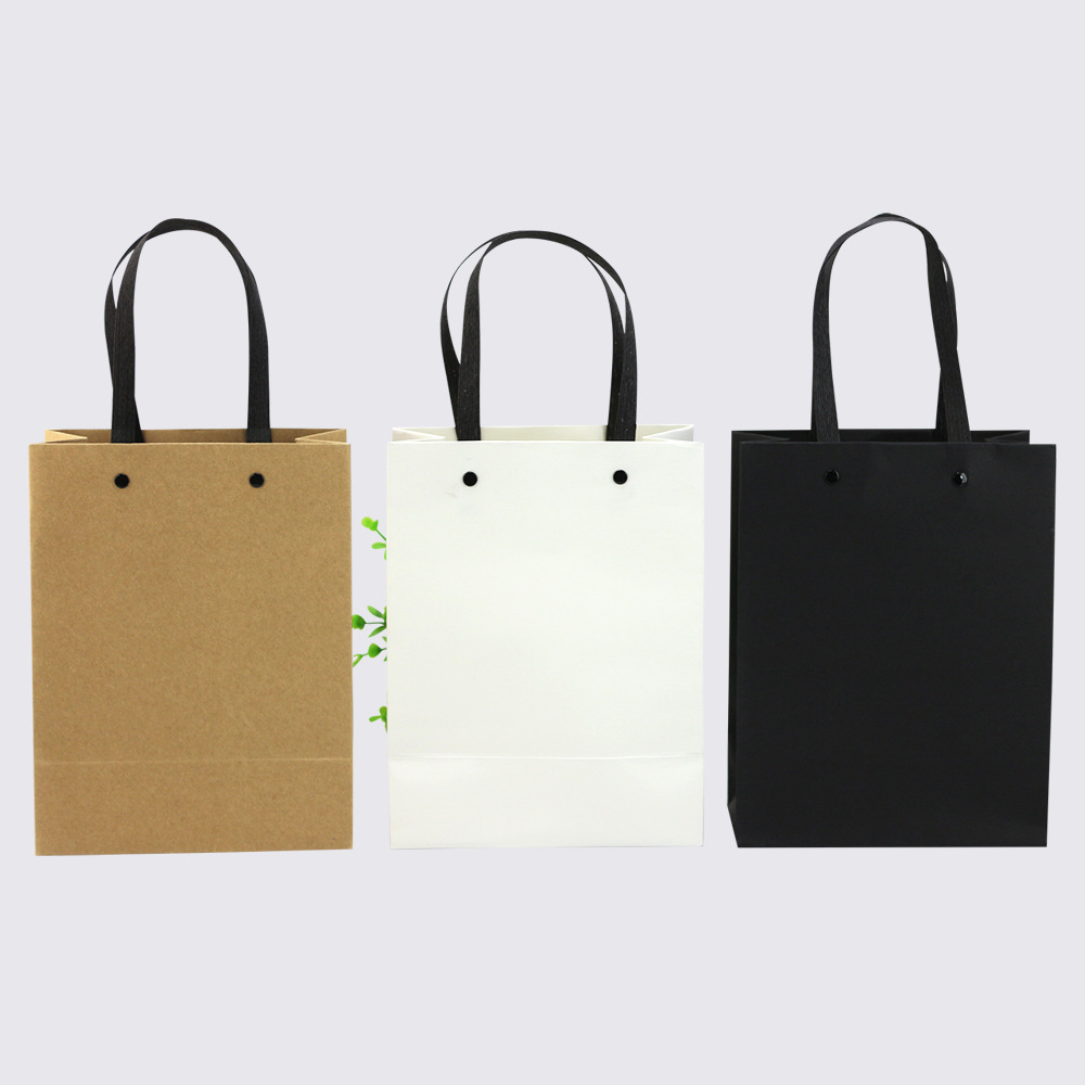 Gift Bag Cloth Bag Shopping Bag Kraft Paper Bag Black Paperboard Bag Enterprise Advertising Handbag Printing Logo