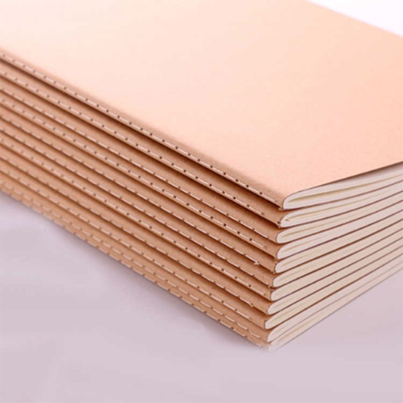 A4 Kraft Paper Black Paperboard Notepad Blank Book Inner Page Horizontal Line Sketch Book Hand-Painted Notebook