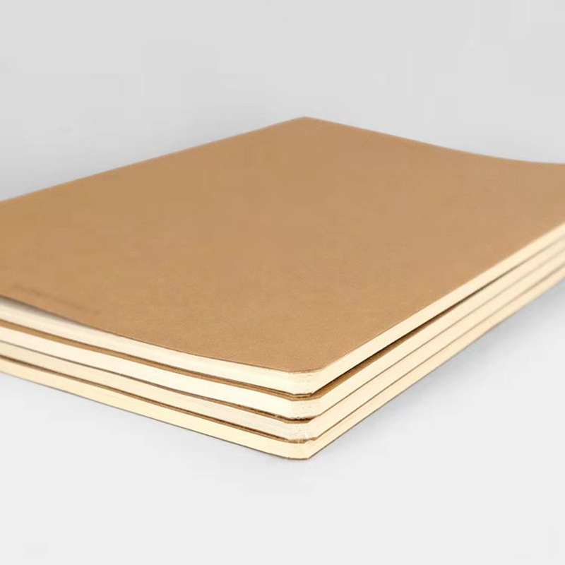 A4 Kraft Paper Black Paperboard Notepad Blank Book Inner Page Horizontal Line Sketch Book Hand-Painted Notebook