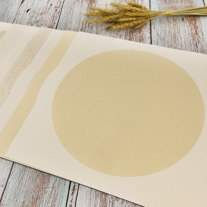 Thickened Xuan Paper Lens Mirror Antique round Calligraphy Hemp Paper Soft Paperboard Blank Chinese Elaborate-Style Painting Chinese Rice Paper Fan Cardboard