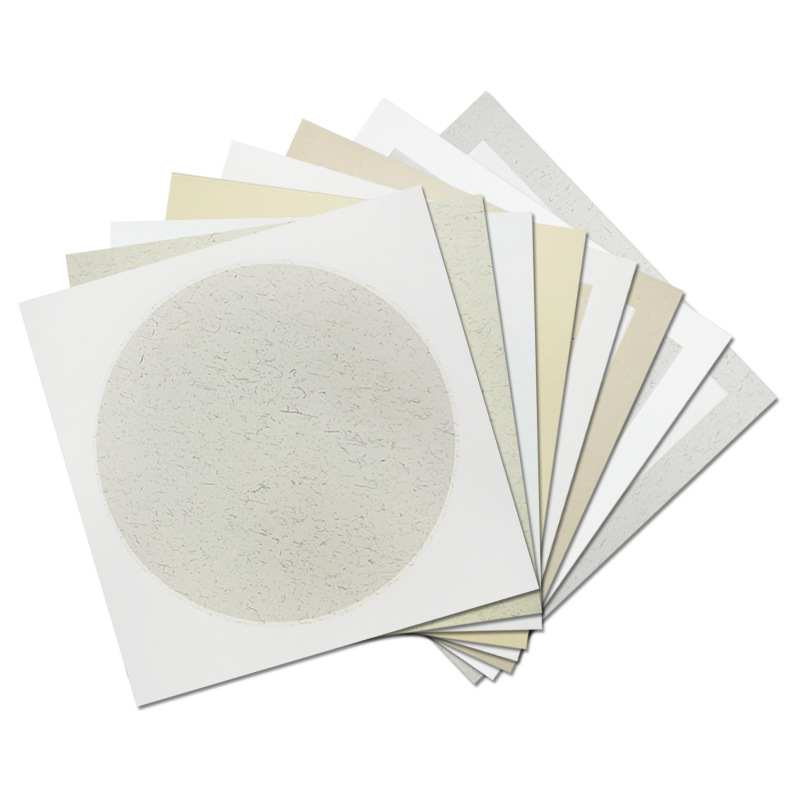 Thickened Xuan Paper Lens Mirror Antique round Calligraphy Hemp Paper Soft Paperboard Blank Chinese Elaborate-Style Painting Chinese Rice Paper Fan Cardboard