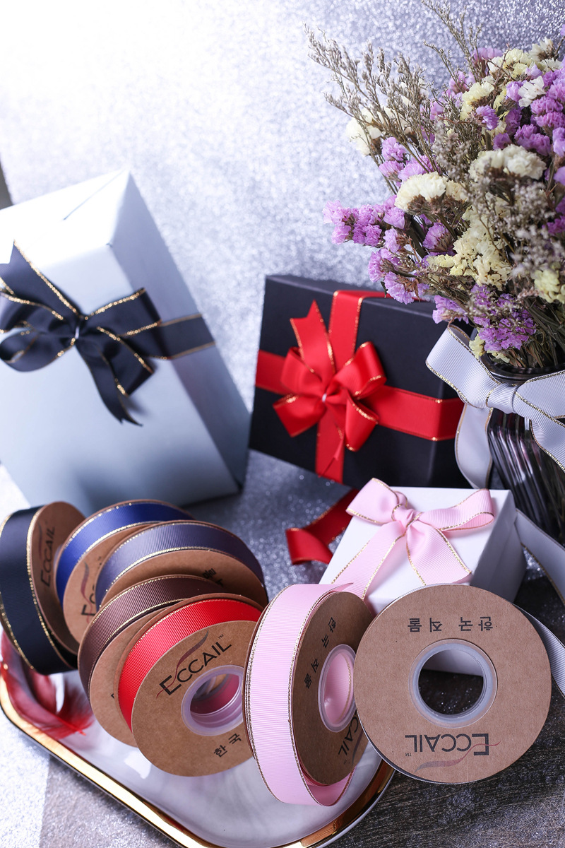 Golden Edge Thread Polyester Belt DIY Bow Hair Accessories Bouquet Cake Gift Box Packing Ribbon Clothing Accessories Ribbon Golden Edge Thread Polyester Belt DIY Bow Hair Accessories Bouquet Cake Gift Box Packing Ribbon Clothing Accessories Ribbon