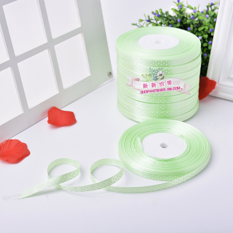 New Style 3-Point Ribbon Clothing Home Textile Gift Box Packing Ribbon Rolls Printing Dot Wedding Color Ribbon New Style 3-Point Ribbon Clothing Home Textile Gift Box Packing Ribbon Rolls Printing Dot Wedding Color Ribbon