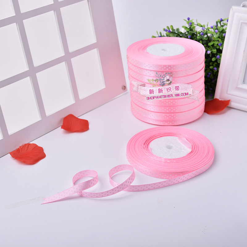 New Style 3-Point Ribbon Clothing Home Textile Gift Box Packing Ribbon Rolls Printing Dot Wedding Color Ribbon New Style 3-Point Ribbon Clothing Home Textile Gift Box Packing Ribbon Rolls Printing Dot Wedding Color Ribbon
